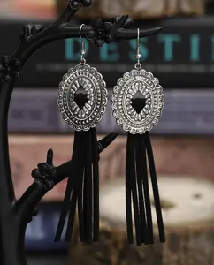 TASSEL ZINC ALLOY EARRINGS with Intricate Design and Soft Fringe for Stylish Accessory