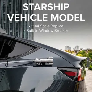 Starship Model TESLA Car Accessory: Window Breaker with Paint-Safe, 100% Locked Mount