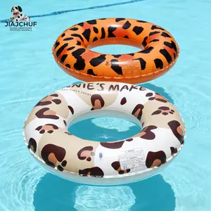 Swimming Pool Floats, Leopard Print Inflatable Tube, Cute Swimming Ring, Floating Water Toy, Perfect for Beach Parties, Adult Use