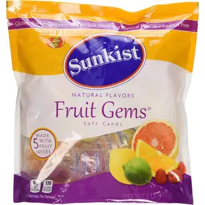 Individually-Wrapped Fruit Gems 32OZ (2 LB) Pouch Sweet Fruity Candies Candy Mixed Flavors