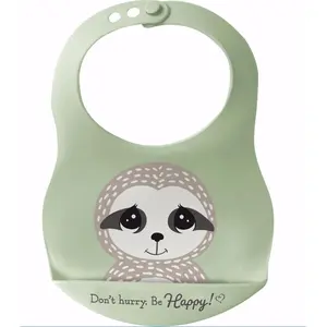 Precious Moments  Precious Earth Sloth-Dont Hurry Be Happy Bib - 10 x 7 in. - Nov