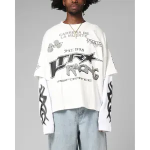Loiter Performance Layered Long Sleeve T-Shirt Off White