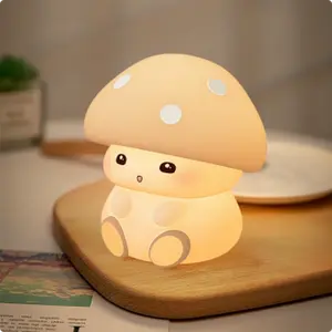 Night Light for Kids, Mushroom Light for Nursery with 7 RGB Colors Changeable & Stepless Dimming, Rechargeable Tap Light & Touch Control - Baby items|TikTokShopNewYearPicks