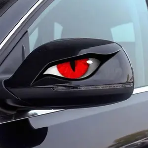 Raptor Eye Horror Car Stickers – Domineering Personality Rearview Mirror Decorations Sun protection, water resistance, scratch resistance Stylish car decals