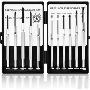 11 count Small Precision  Set,  Mini Screw Driver Set Kit, 6 Different Sizes of Flat   Screwdrivers for Watch, Eyeglasses, Electronics, Repair Box