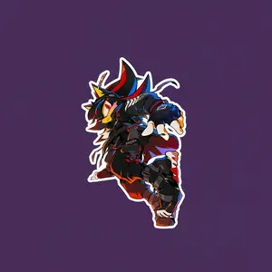 Dark Anime Shadow the Hedgehog Vinyl Sticker