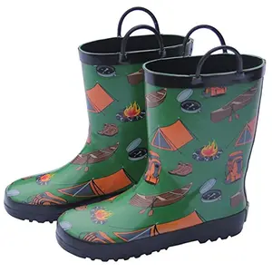 Foxfire  Childrens Green Camping Rain Boot, Size 5