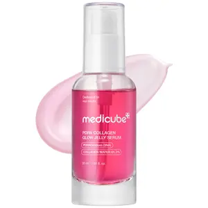 [NEW] [medicube] PDRN Pink Collagen Glow Jelly Serum | Lightweight Water-Jelly For Plump & Supple Skin | Radiance & Elasticity Care with PDRN, Collagen, Niacinamide | Korean Skin Care 1.01 fl.oz