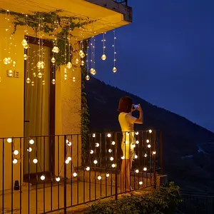 2025 New Decoration Lights, 108 LED Wishing Ball String Lights with Remote Control, 8 Lighting Modes, 12 Wishing Balls, Wall Mounted, Suitable for Decoration, Parties, Holiday Events, etc Usb Plug And Play