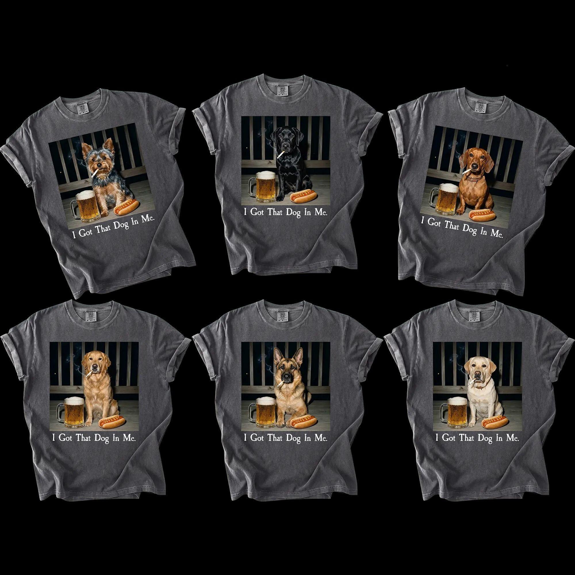 Comfort Colors Funny Dog Shirt 50+ Breeds, I Got That Dog In Me Tee, Yorkie Dachshund Goldendoodle German Shepherd Graphic T-Shirt, Apparel Made In The USA