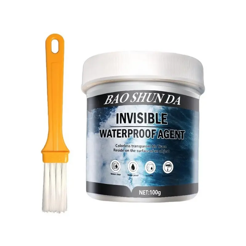 Invisible Waterproof Agent, Waterproof Insulating Sealant, Transparent Repairing Leak Waterproof Adhesive, Leak Resistant Super Strong Bonding Sealant Invisible Waterproof Anti-Leakage Agent Sealing Power (Clear 100g)