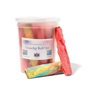 Freezeway Co. Crunchy Roll Ups - Freeze-Dried Fruity Snacks with Bold Flavor & Crispy Texture - Perfect for Kids & Grown-ups - Long Shelf Life No Refrigeration Needed - Ideal for Parties Lunchboxes or Sweet Gifts