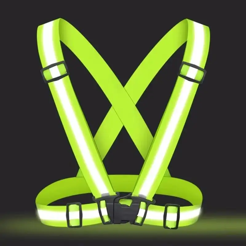 Reflective Safety Vest, 1 Count Adjustable Reflective Vest for Running, Construction, Cycling and Walking, Christmas Gift
