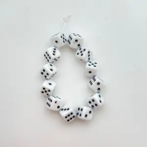 Dice Bead 9mm White