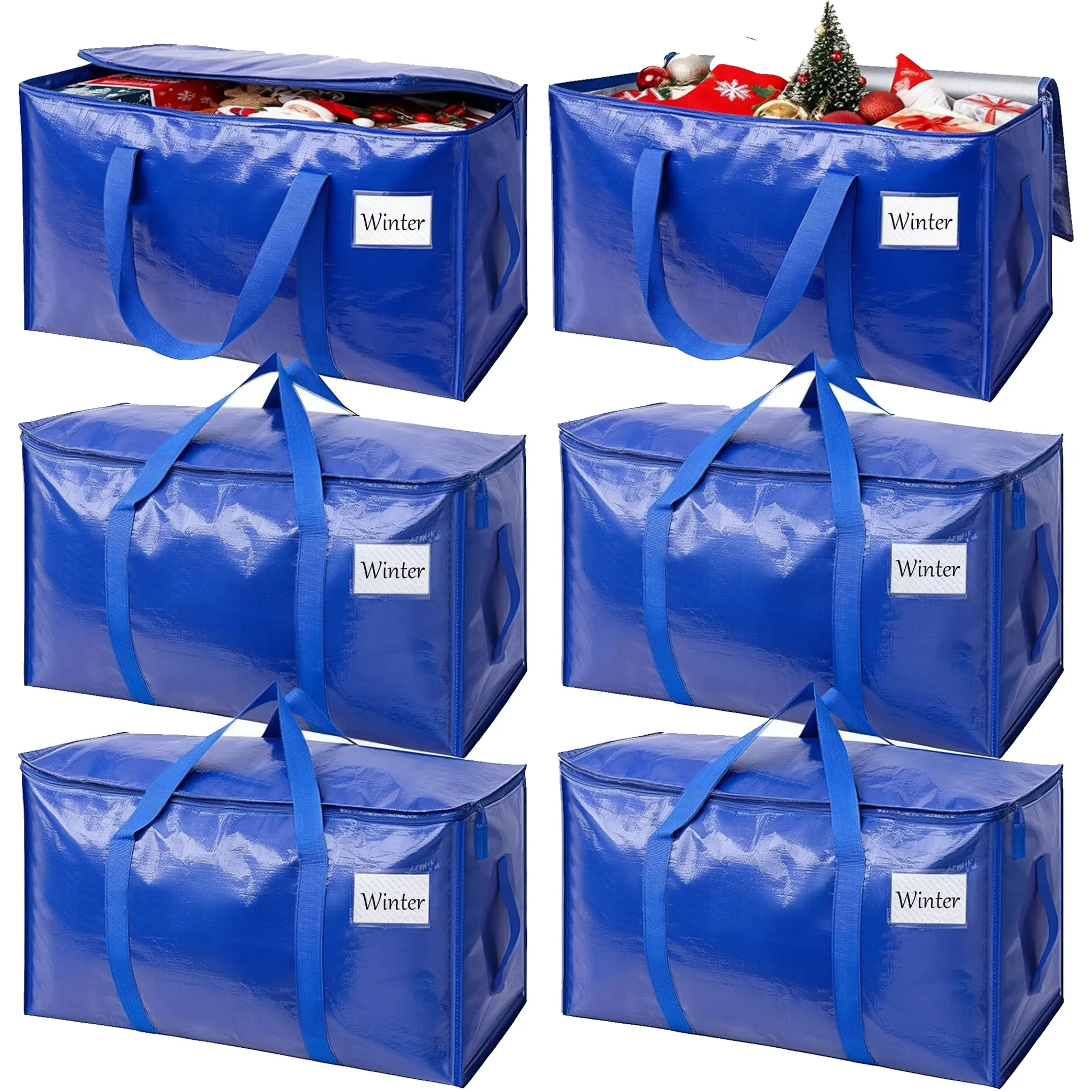 25 Gal Foldable Nylon Moving & College Storage Bag, Back to School Must Have, Extra Large Waterproof Heavy-Duty Organizer Tote with Handle, Wrap-Around Handles, Dual Zipper Wide Opening, Tag Pocket for Student Space Saving & Storage Organization