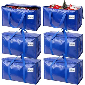 TAYTUU 25 Gal Foldable Nylon Moving & Storage Bags, 2/6-Pack Extra Large Waterproof Heavy-Duty Organiser Tote with Wrap-Around Handles, Dual Zipper Wide Opening, Tag Pocket for Student Space Saving, Traditional Storage Organization