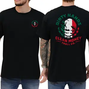 Mexican Eagle Flag T-Shirt, Dirty Hands Clean Money Shirt, Blue Collar Men's Graphics Shirt, Mexican Dad Gifts, Bluecollar Workwear, Casual Mens Wear