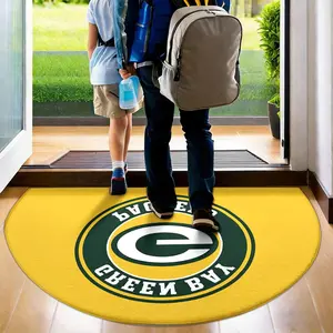 Nfl Packers Team Logo Rug, Flannel Top Non-Slip Bottom, Digital Print Fan Essential, Boho Style, Bedroom/bathroom Door Mat