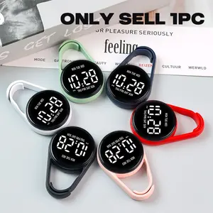 LED Digital Watch Mini Electronic Pocket Watch, Portable Keychain Clock, Modern Design, Easy Reading Display, Unisex Gift for Adults & Students, Dual Functionality, Compact Size