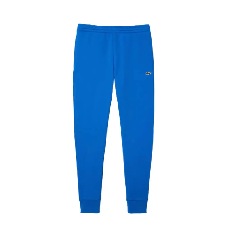 Men's Ribbed Fleece Sweatpants | Tapered Cotton-Polyester Joggers with Drawstring Waist & Embroidered Detail, Stylish, Athletic Wear, Sporty Chic, Male, Hilo, Croco Embroidery, Vibrant Details, Sporty Sports Bottoms