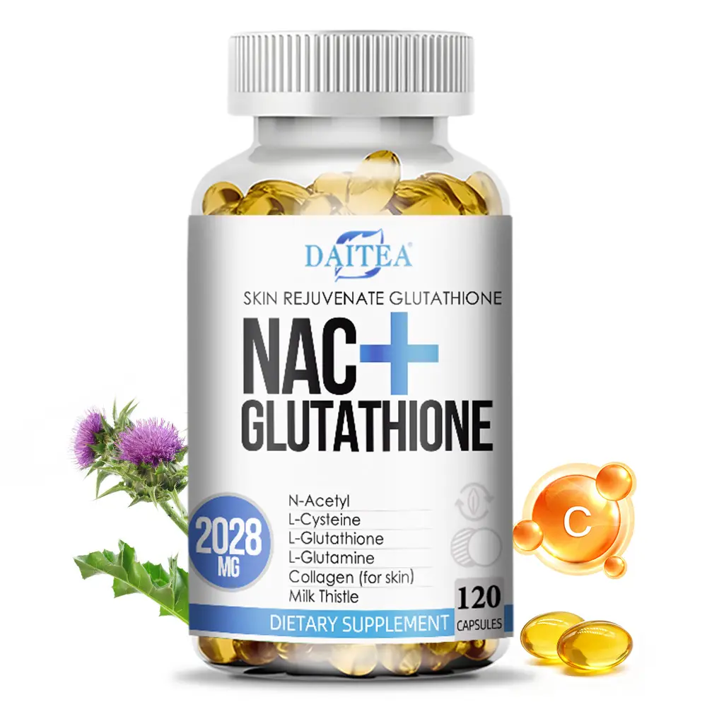 Daitea NAC + Glutathione supplement, supports skin health and liver health, 120 capsules. Daitea NAC + Glutathione supplement, supports skin health and liver health, 120 capsules.