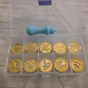 Wax Seal Stamp Kit with 10 Designs | Interchangeable Seal Heads | Scrapbooking, Journals, Invitations & Happy Mail