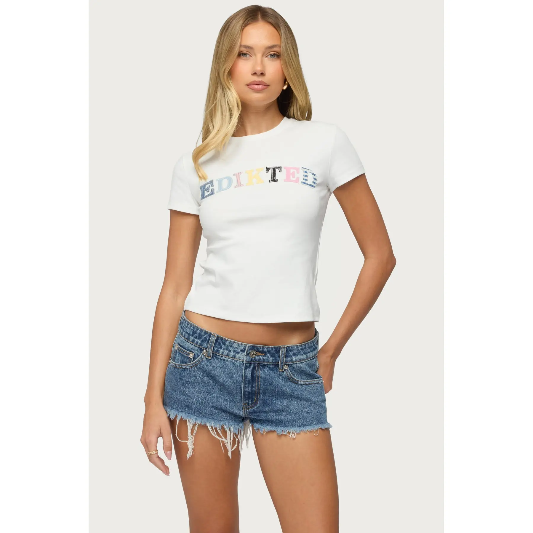 Edikted Patchwork Baby T Shirt