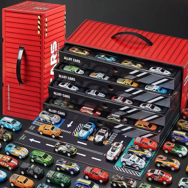 48 Pcs Durable Pull Back Race Cars, Mini Vehicle Toys for Kids. Ideal for Party Favors, Classroom Prizes & Goodie Bag Fillers. Bulk Assorted Design, Fun Play Toys for Boys, Girls & Toddlers | Mid-Year Sale| Deals for You Days Car Activities Car Kit