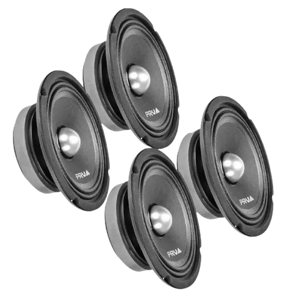 4x PRV Audio 6.5" Midrange Bullet Shallow Car Speaker 4 Ohm 6MR250B-4 SLIM 1000W