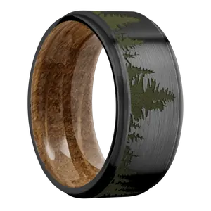 Zirconium + Satin , Satin Finish + Whiskey Barrel