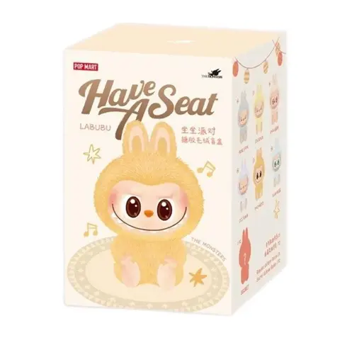 POP MART The Monsters Labubu Seated Series Vinyl Figure Blindbag - 3.5 in x 2.5 in x 2.5 in Compact and Collectible, 1-Piece Random Pack with Chase Chance, Exciting Unboxing Experience, Indoor Recreation Fit