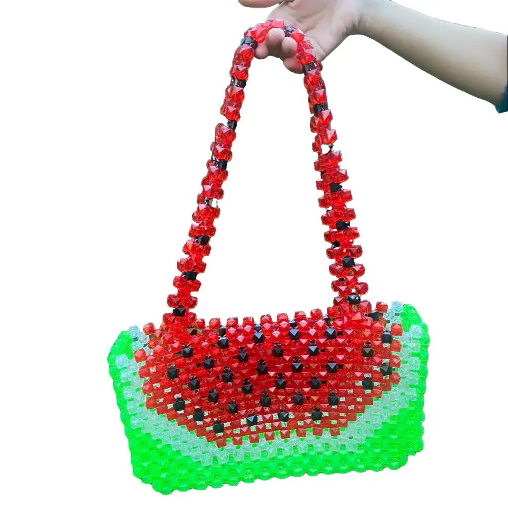 Custom Handmade Watermelon Style Beads Bag Perfect Summer Gift for Festive Season