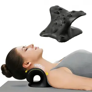 Neck & Shoulder Relaxer + Cervical Traction Device – The Ultimate Spinal Massage Pillow & Neck Stretcher for Pain Relief & Spinal Alignment!