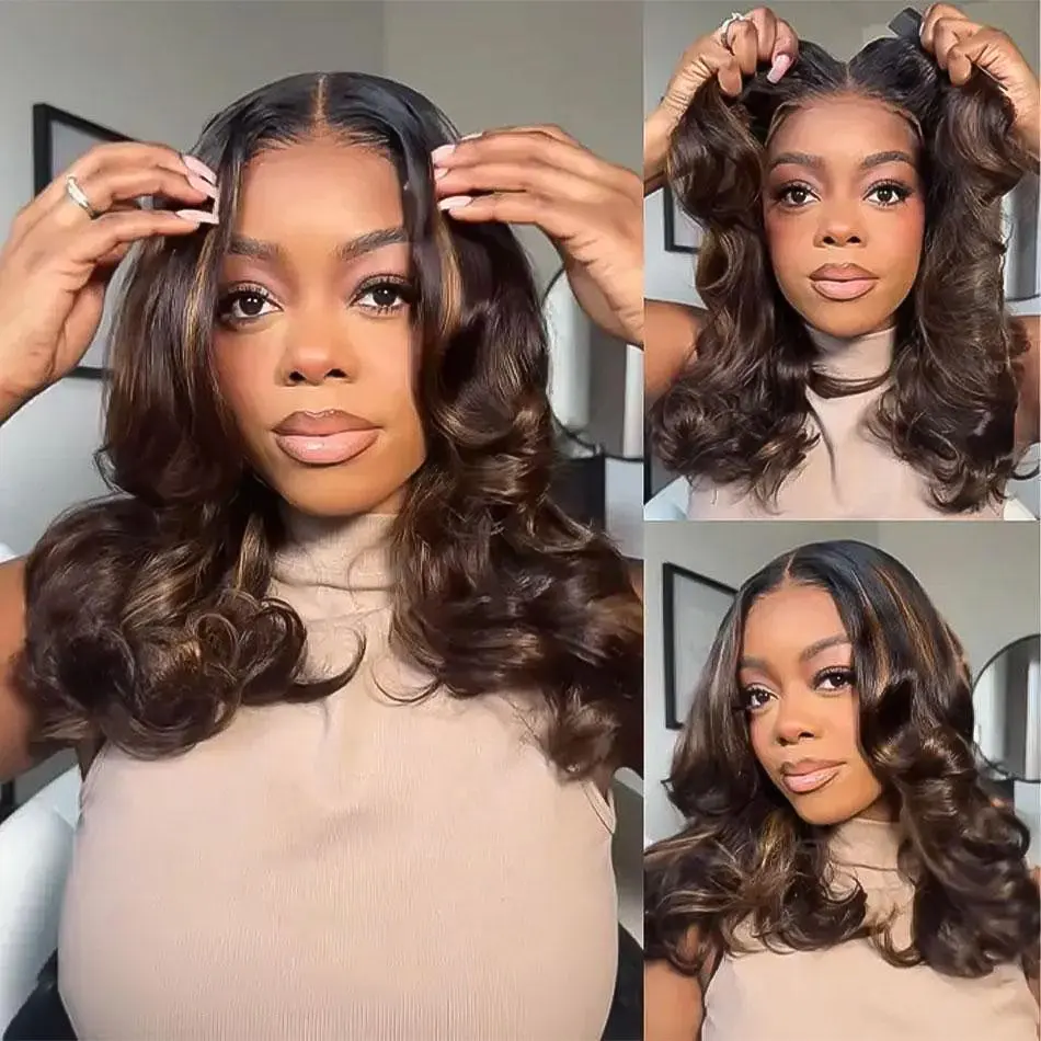 Celie Hair Ombre Brown Highlight 1B/2/30 Butterfly Layered Cut Glueless Wig Blonde Highlight 1B/22 6x5 HD Lace Ready to Go Wigs 200% Density Natural Black Human Hair Closure Wig Pre-bleached Knots & 3D Dome Cap #SummerVibes #DealsForYouDays