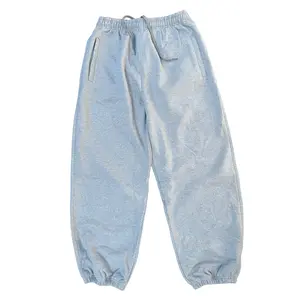 ODN. Gray Joggers - 100% Heavyweight Cotton Trouser, Pre-Shrunk Pants with Four Zip Pockets, Comfortable Fit, Responsibly Sourced, Super Baggy Style