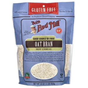 Bob's Red Mill Oat Bran Hot Cereal, Gluten Free, 1 lb (454 g) Bob's Red Mill Oat Bran Hot Cereal, Gluten Free, 1 lb (454 g)