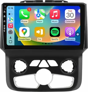 Click to see full view 9inch Car Radio Stereo for Dodge RAM 1500 2500 3500 2013-2018, Android 13 Wireless CarPlay Android Auto, Head Unit HD Touchscreen, QLED/Bluetooth/GPS Navigation/SWC/FM/Wifi/1080P HD Rearview Camera