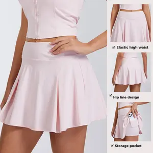 Butterluxe Quick Dry Athletic Skort Anti-Exposure High Waist Tennis Skirt with Pocket for Running Yoga