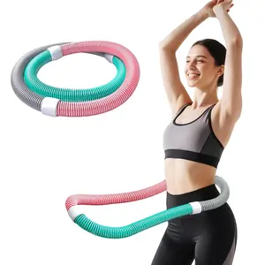 Weighted Soft Spring Hula Hoop for Adults – 3.3lb Foldable Fitness Hoop, Waist-Friendly Design, Portable Slimming Exercise Equipment for Home and Travel