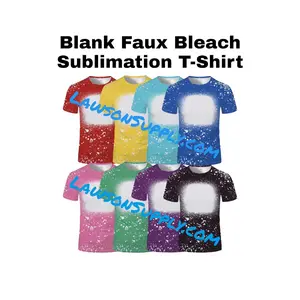 FAUX BLEACH Polyester Sublimation T-Shirt Kids/Adult Sizes 2-3XL Polyester Polyester Polyester Polyester Polyester Polyester T-shirt T-shirt