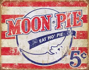 Moon Pie - American Tin Sign - Nostalgic Vintage Metal Wall Décor - Made in USA