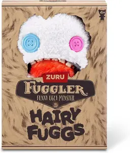 ZURU Fugglers Hairy Fuggs - Funny Ugly Monster Plush - 9 inches (Oogah Boogah - Rainbow Tongue)