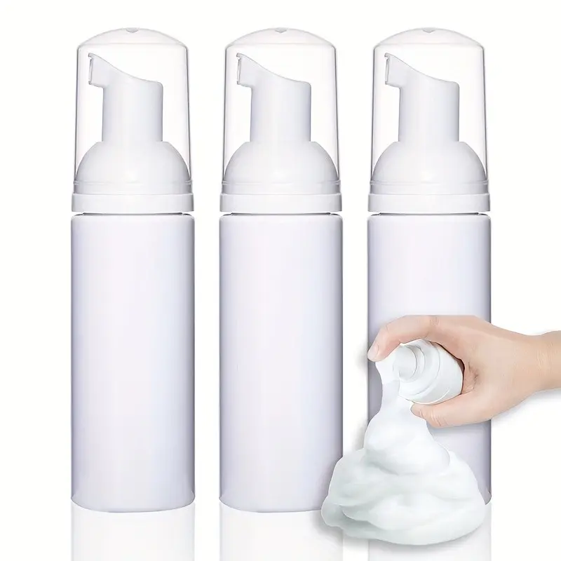 Portable Foam Dispenser Bottle, 1/3 Counts Clear Foam Pump Bottle, Travel Foam Dispenser Bottle, Cosmetics Makeup Tool for Travel, Outing, Daily Use, Cosmetic