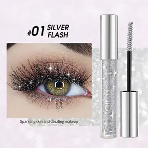 QICIY Shimmer Mascara #01 Silver Flash  Waterproof Volumizing Lengthening Curling Smudge-Proof Long-Lasting Intense Pigment Lash Definition