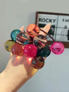 Beaded Hair Tie, High Stretch Hair Tie, Fashion Hair Accessories for Women & Girls, Minimalist Headwear Suitable for Thick Hair, Elastic Hair Accessory