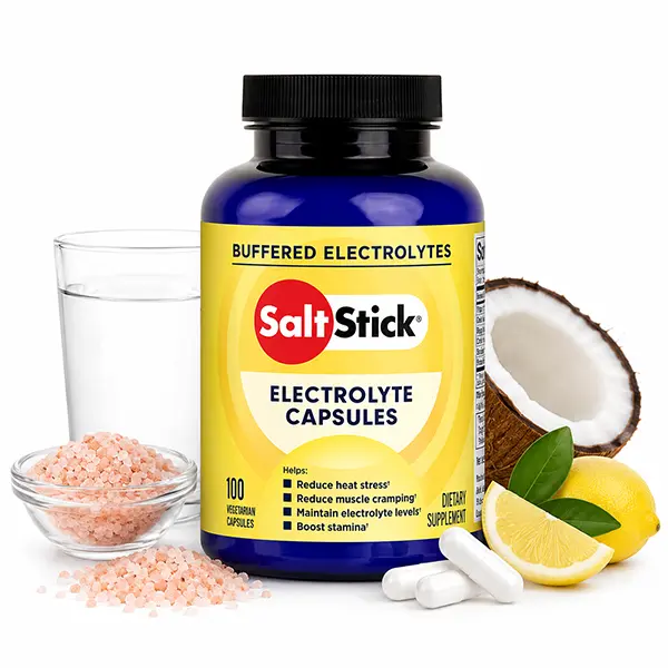 Electrolyte Capsules with Vitamin D, Salt Pills for Hydration & Electrolyte Balance, Running & Endurance Sports Supplement, Supports Performance, Muscle Function & Recovery, 100 Capsules
