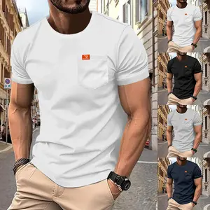 Men Plus Size Solid Color T-shirt, Fashion Casual Sports Tough Guy Style Tops