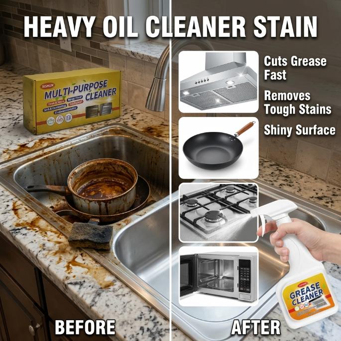 Household Multi-Purpose Cleaner 500ml – Effective Spray & Wipe for Kitchen, Bathroom, Appliances, Floors, and Toilets