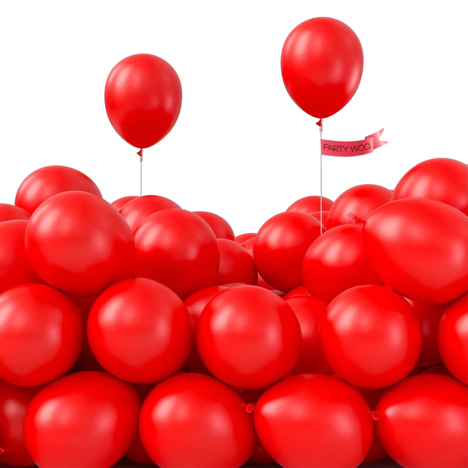 PartyWoo Red Balloons 50pcs Small Mini Latex Matte Balloons 5 Inch | Graduation Wedding Independence Day Valentine's Day Memorial Engagement Baby Shower Party Decorations Red-Y57