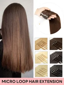 Micro Loop Hair Extensions Real Human Hair,  12-22 Inches, Micro Bead Hair Extensions Women's Specific, High-Quality Natural Look,add length and volume  Suitable for all occasions